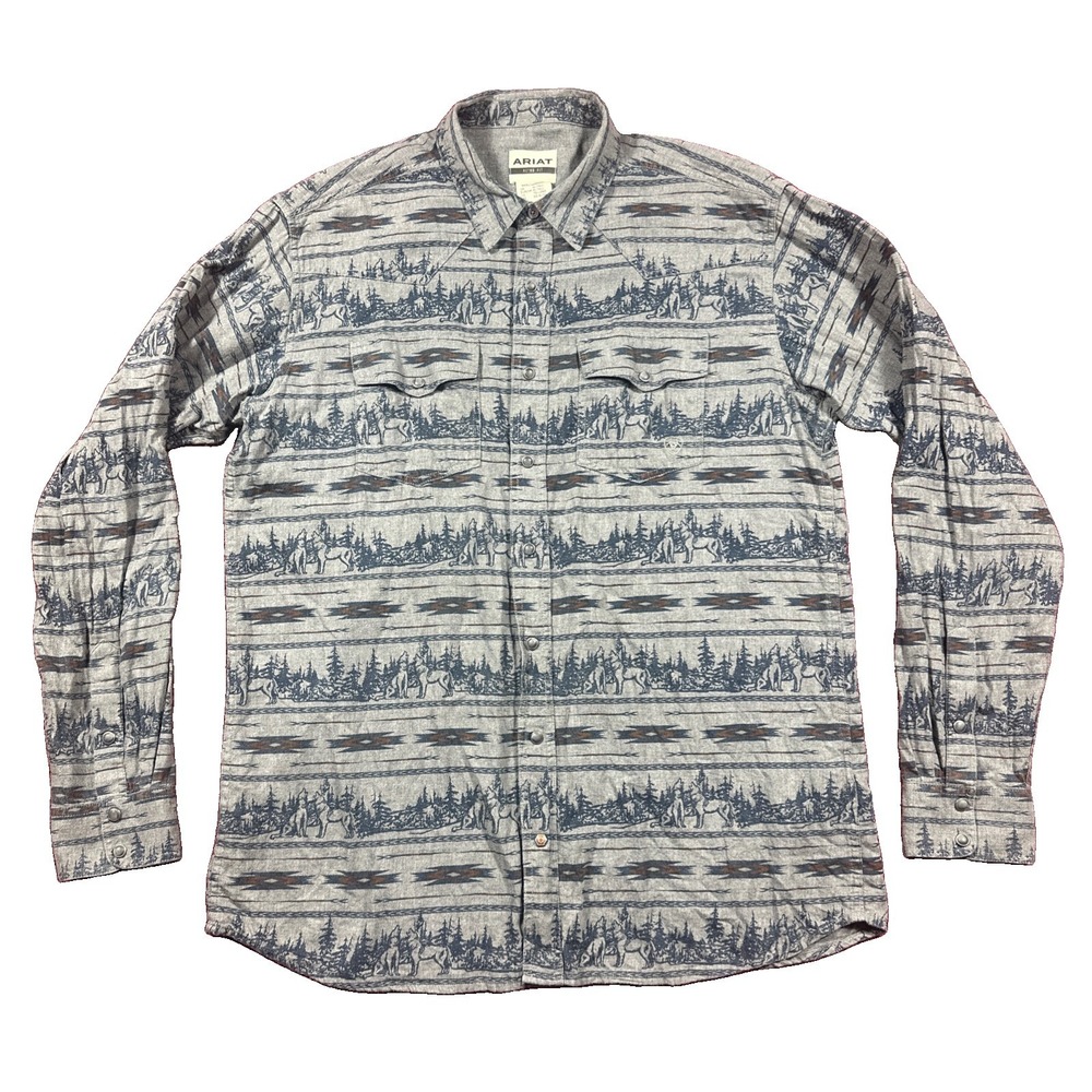 Ariat MNS HARLOW Retro Fit Shirt Mens XL Pearl Snap Western Long Sleeve